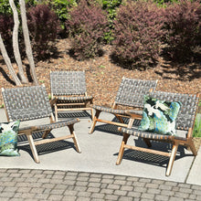 Load image into Gallery viewer, Gray Strap Outdoor Chair
