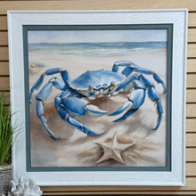 Load image into Gallery viewer, Framed Blue Crab Art
