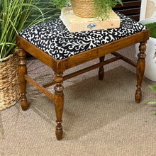 Load image into Gallery viewer, Black/White Upholstered Bench
