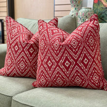Load image into Gallery viewer, Red Diamond Down Pillow
