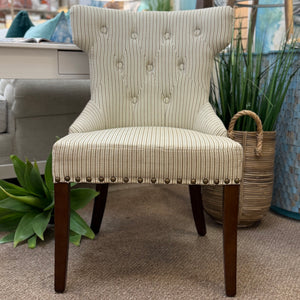 Striped Wingback Desk Chair