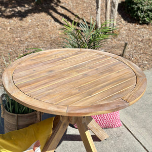 Outdoor Round Wood Dining Table