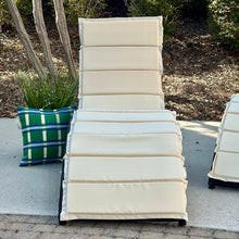 Load image into Gallery viewer, Black Wicker Cushion Lounger
