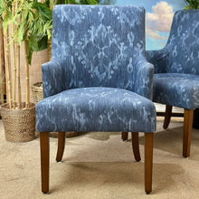 Load image into Gallery viewer, Blue Motif Arm Chair
