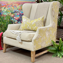 Load image into Gallery viewer, Custom Floral Back Wing Chair
