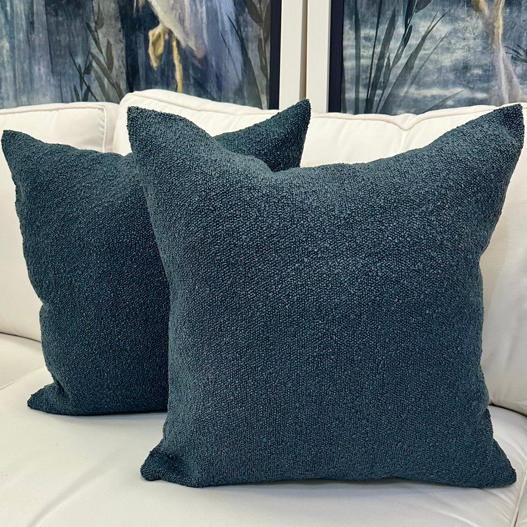 Blue Boucle Pillow