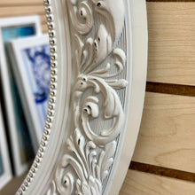 Load image into Gallery viewer, White Ornate Circle Mirror
