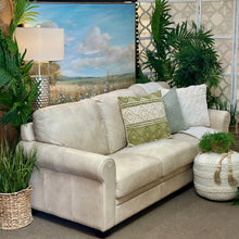 Load image into Gallery viewer, Taupe Vegan Leather Sofa
