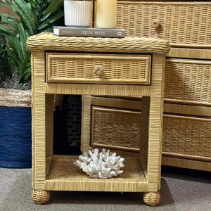 Natural Wicker Nightstand