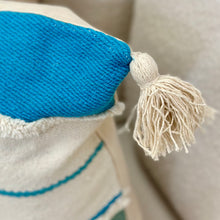Load image into Gallery viewer, Turquoise/Teal Stripe Pillow
