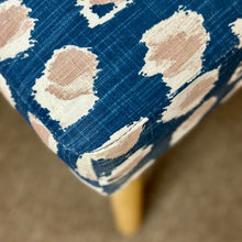 Load image into Gallery viewer, Navy/Blush Spotted Ottoman
