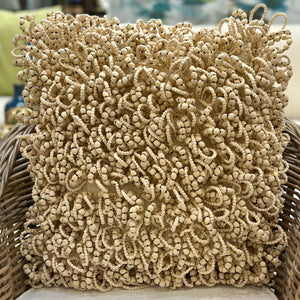 Ethan Allen Beaded Cotton Pillow