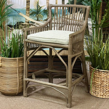 Load image into Gallery viewer, S/2 Driftwood Rattan Counterstools
