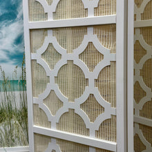 Load image into Gallery viewer, 4-Panel White Geometric Screen
