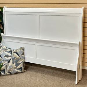 Queen White Sleigh Bed