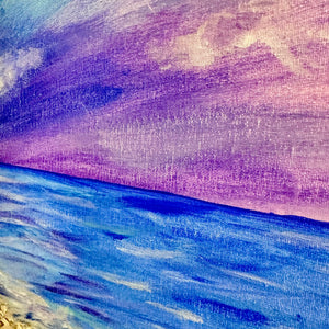 Purple Beach Canvas