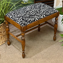 Load image into Gallery viewer, Black/White Upholstered Bench
