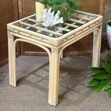 Load image into Gallery viewer, Bamboo/Glass Side Table
