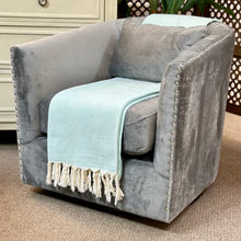 Load image into Gallery viewer, Grey Swivel Barrel Chair
