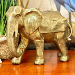 SM Antiqued Gold Elephant