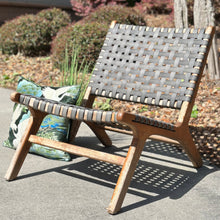 Load image into Gallery viewer, Gray Strap Outdoor Chair
