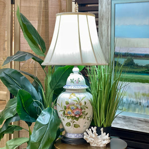 White Floral Lamp