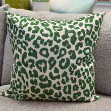 Load image into Gallery viewer, Green Leopard Pillow
