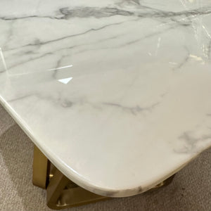 Faux Marble Top Dining Table