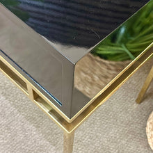 Load image into Gallery viewer, Black &amp; Gold Nightstand
