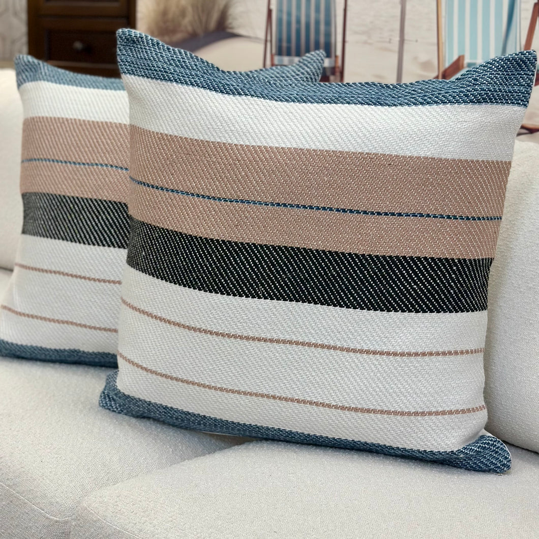 Blush/Black Stripe Pillow