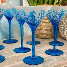 Load image into Gallery viewer, Set/8 Sealife Martini Glasses
