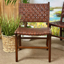 Load image into Gallery viewer, Teak Leather Dining Chair
