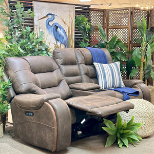 Brown Reclining Loveseat