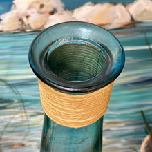 Load image into Gallery viewer, Tall Blue Glass Vase

