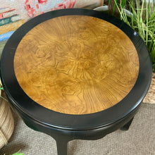 Load image into Gallery viewer, Burl Ebonized Side Table
