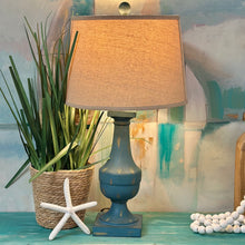 Load image into Gallery viewer, Distressed Teal Lamp
