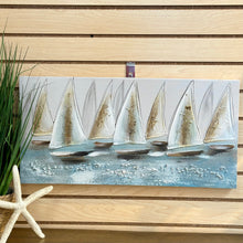 Load image into Gallery viewer, Lined Sailboats Canvas
