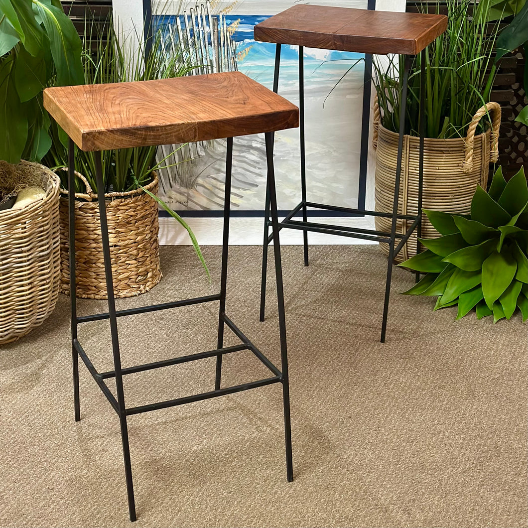 S/2 Wood/Metal Barstools