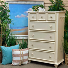Load image into Gallery viewer, 5DRW Tall Ivory Dresser
