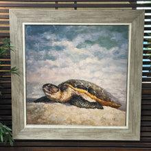 Load image into Gallery viewer, Framed Sea Turtle Art

