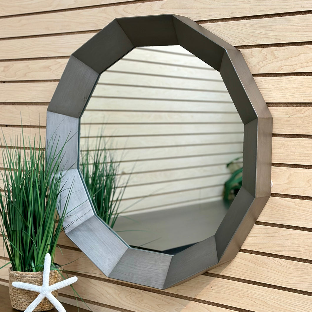 Slate Hexadecagon Mirror