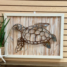 Load image into Gallery viewer, Metal Turtle On Wood
