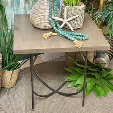 Load image into Gallery viewer, Grey Wood &amp; Metal End Table
