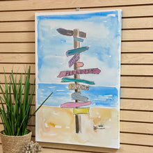 Load image into Gallery viewer, Beach Sign Canvas Art
