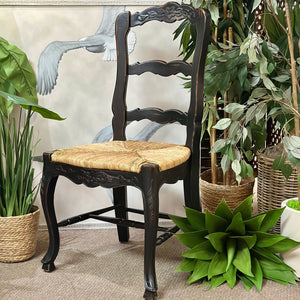 Blk Rush Seat Dining Chair