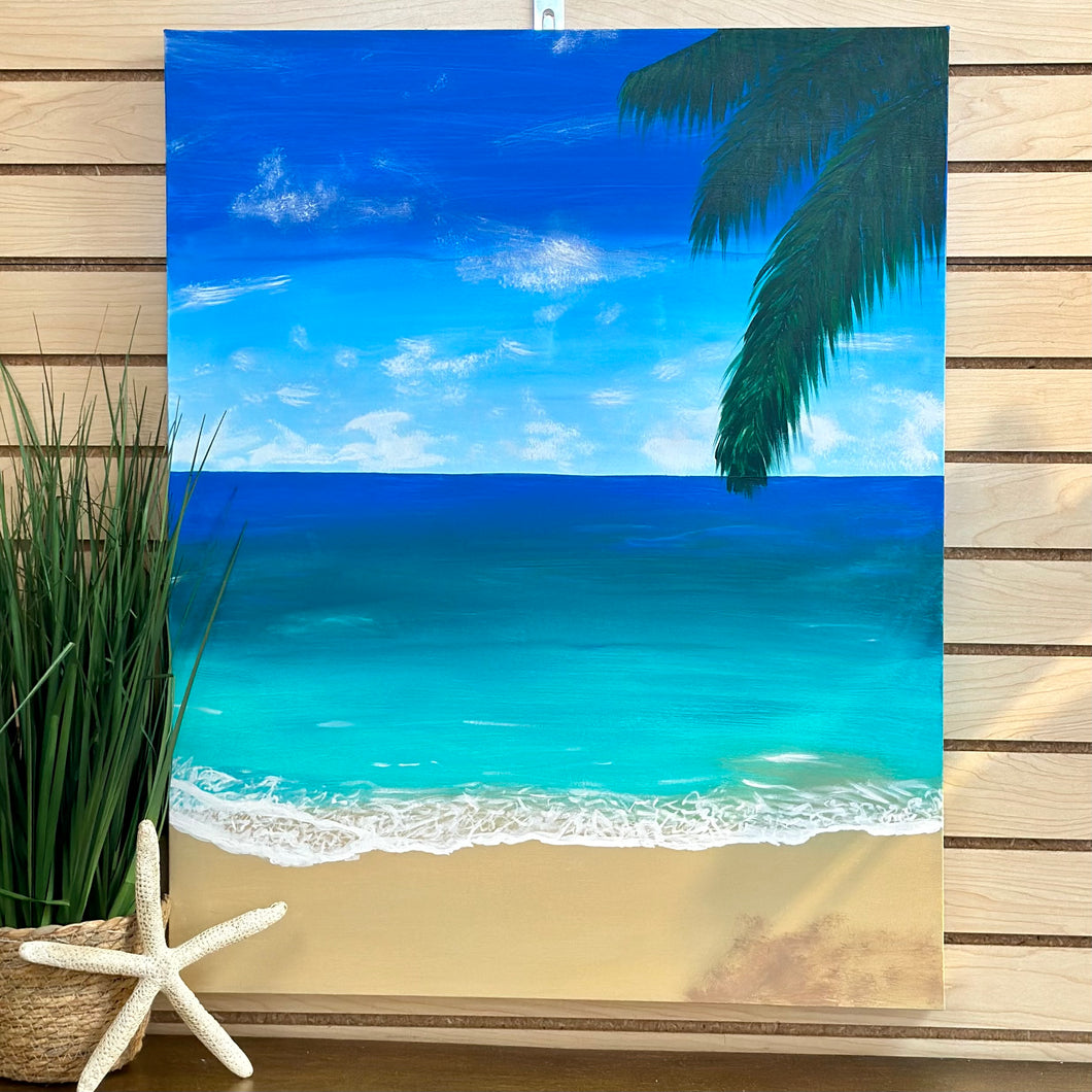 Hand Painted Beach Canvas