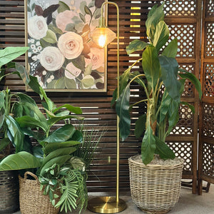 Gold/Glass Floor Lamp