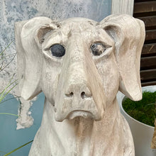 Load image into Gallery viewer, Wood Dog Statue
