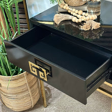 Load image into Gallery viewer, Black &amp; Gold Nightstand

