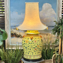 Load image into Gallery viewer, LG Yellow Chinoiserie Lamp
